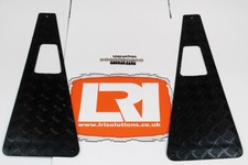 Neu 3mm Flügelverdeck schwarz Paar Schachbrettverkleidungen passt Land Rover Defender 90 110