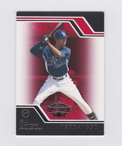 2008 Topps Triple Threads #238 B.J. Upton /1350 Tampa Bay Rays - Foto 1 di 2