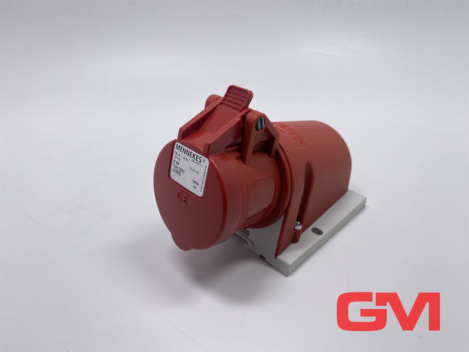 Mennekes Wall Socket Type 1343 TwinCONTACT 16A-6h 400V 3P+PE
