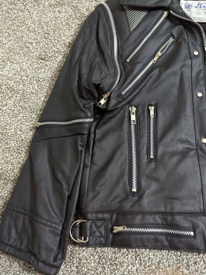 Chaqueta de Thriller DE COLECCIÓN Michael Jackson Negra Emocionante Talla 10 Juvenil Mediados de 1980! Foto 2 de 4