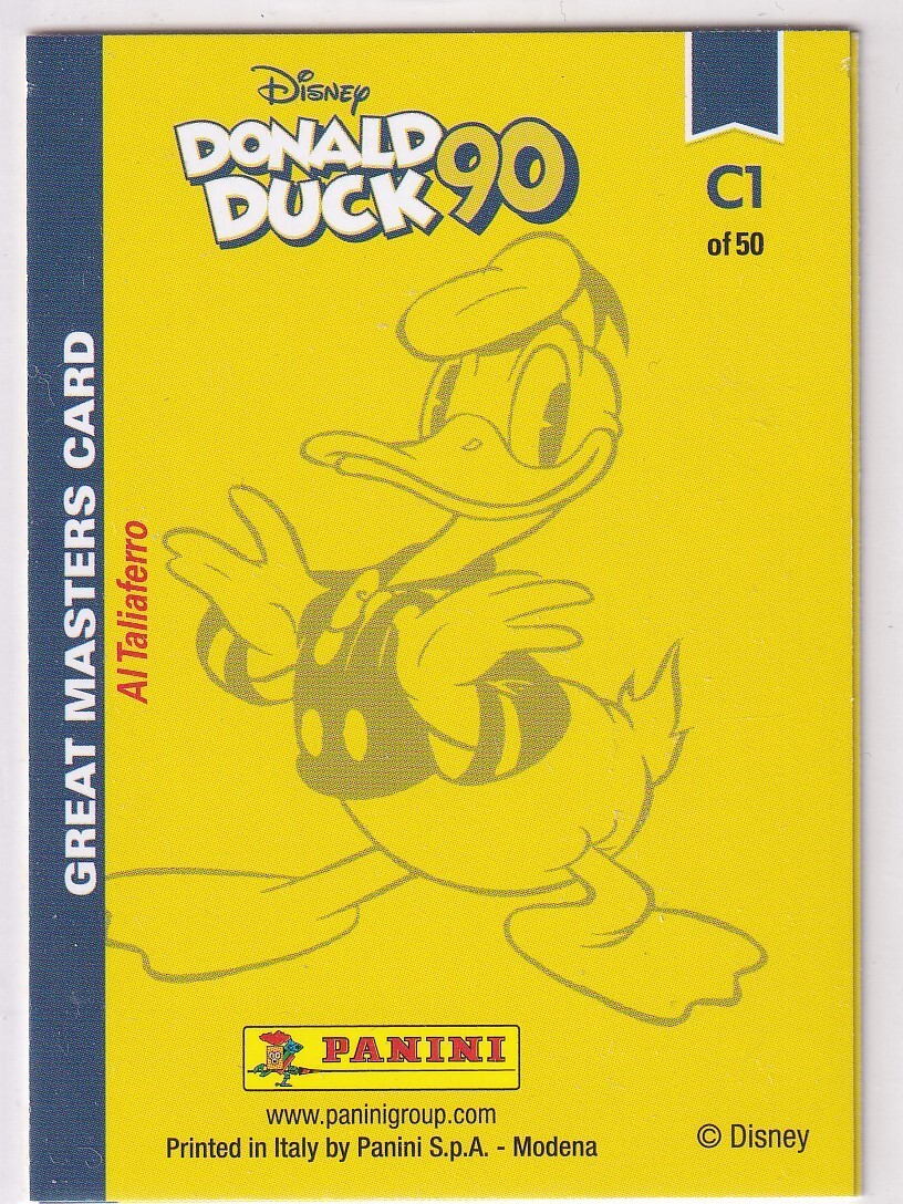 Donald Duck 90 Jahre Sticker & Cards Great Masters Card Karte C1