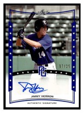 2014 Leaf Perfect Game #A-JH2 Jimmy Herron Autographs Blue #/25