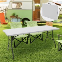 Campingtisch Klapptisch Gartentisch Buffettisch Weiß Klappbar 180X74Cm