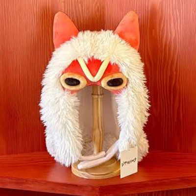 Ghibli Park Mononoke Village San Mask Plush Hat Mononoke Hime Japan Exclusive
