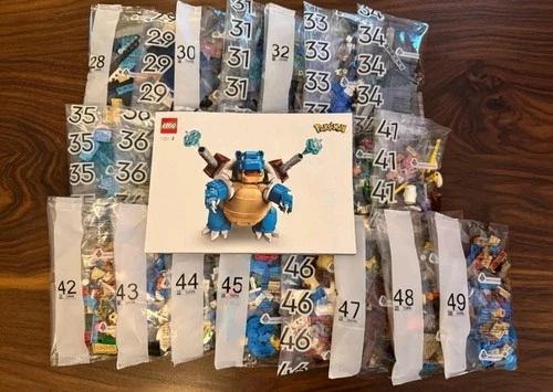 LEGO Pokémon Blastoise Set 75321 Complete W/ Numbered Bags & Manual New Ready!