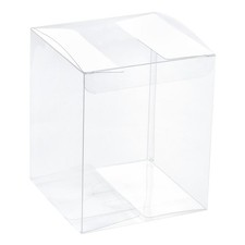 Plastic Retail Boxes 100x100x120mm, with Protective Film Clear for Candy 10Pcs