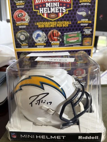 New ListingPhilip Rivers Chargers Autographed Mini Helmet Tri-star Hidden Treausres