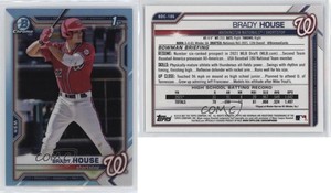 2021 Bowman Draft Chrome Sky Blue Refractor Brady House #BDC-186