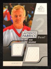 2008-09 SP Game Used Edition Authentic Fabrics Dual JERSEY Bob Bourne #AF-BB
