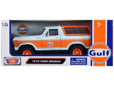 1978 Ford Bronco Light Blue and Orange "Gulf Oil" "Gulf Die-Cast Collection" 1/2