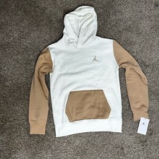 Jordan White and Tan Hoodie Youth