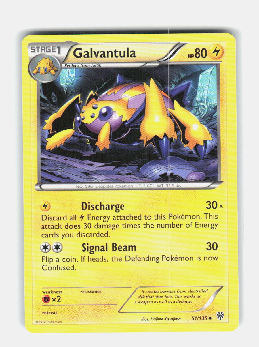 GALVANTULA 51/135 UNCOMMON PLASMA STORM POKEMON NEAR MINT