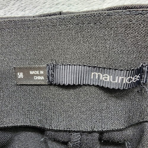 Maurices Pants Women 5/6 Black Low Rise Slim Leg Crop Capri Button Tab Waist - Bild 5 von 14