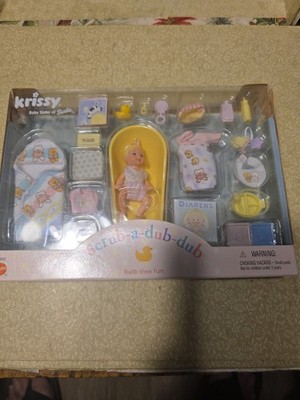 Barbie Krissy Scrub-A-Dub-Dub Baby Sister #26897 2000 New Doll