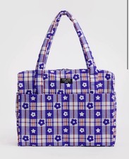 Baggu x Sandy Liang Cloud Carry On Bag in Flower Market Plaid NWT Ready To Ship