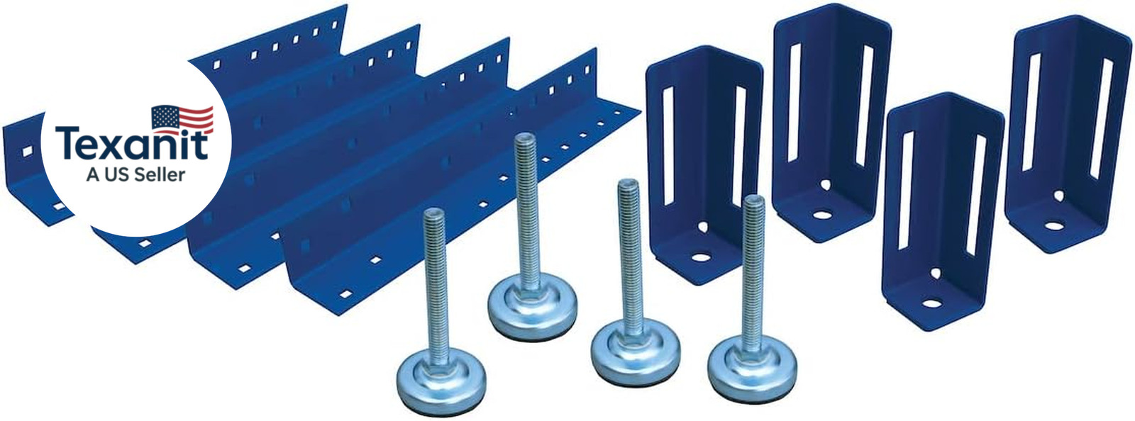 Kreg Low-Height Workbench Leg Set - Steel Bench Legs - Adjustable Height - Pre-D