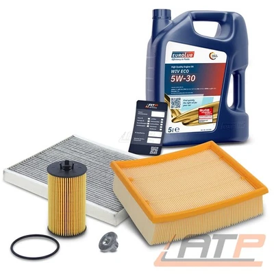 INSPEKTIONSPAKET FILTERSATZ A+5L EUROLUB 5W-30 FÜR OPEL CORSA D E 1.0 1.2 1.4 - Bild 1 von 4