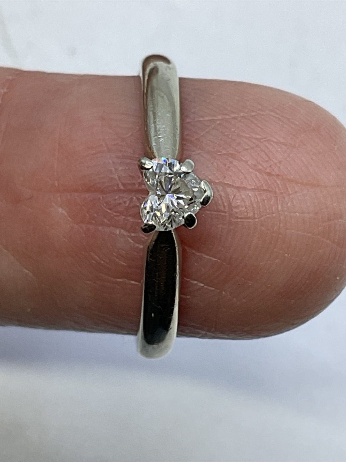 MAGIC GLO Engagement Ring Solid 14K White Gold So… - image 12