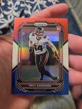 Troy Anderson Red White Blue Holo Rookie Card RC 2022 PRIZM Football 394 Falcons. rookie card picture