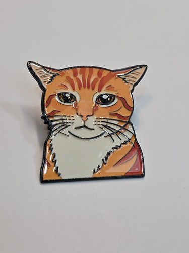 Orange Cat Flat Ears Lapel Pin