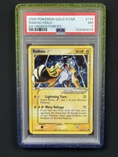 Pokemon Raikou Gold Star EX Holo Card #114 Unseen Forces Ultra Rare PSA 7 on eBay