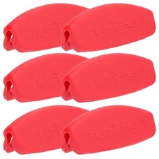 Nutrichef 6 Pcs. Red Silicone Handles-Flexible Design for Nonstick Carbon Steel