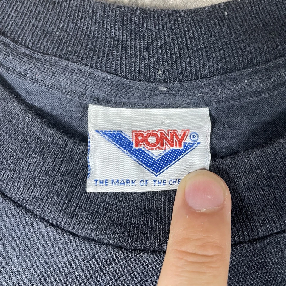 Pony Vintage 90s Single Stitch Shirts Size Large Made In USA - Image 3 of 4