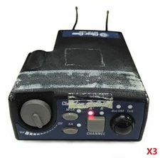 Lot of 3 Clear-Com WTR-680 Beltpacks TX: 650.1-667.9 RX: 554.1-571.9 MHz NO BATT