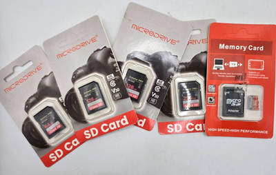 SD Cards High Speed Memory Cards 64 - 256 GB - 5 TOTAL NEW