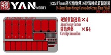 Yan Model 1/35 37mm Flak43 Ammunition in Cardboard Storage Box (16 Rounds)