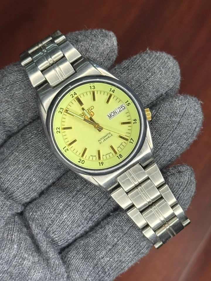 Винтажные автоматические мужские наручные часы Seiko 5 день/дата - Изображение 2 из 4