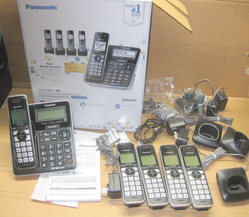 Panasonic Link2Cell Cordless Phone System with Answering Machine - 5 Handsets