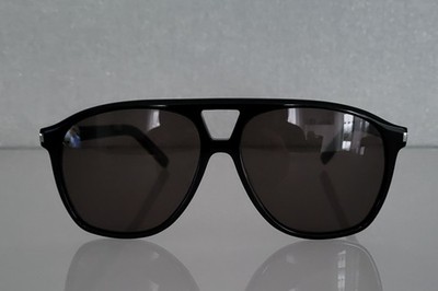 SAINT LAURENT Sonnenbrille SL596 DUNE 01, Schwarz / Grau, Kunststoff, NEUWERTIG