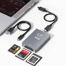 10Gbps CFexpress/XQD/SD Cards Reader 3-in-1 CFexpress Type B Card Readers