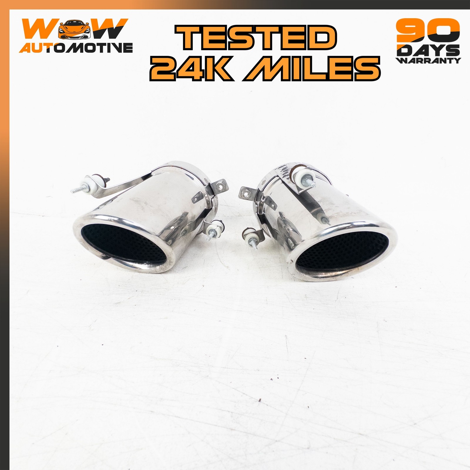 06-16 ASTON MARTIN V8 VANTAGE REAR LEFT RIGHT EXHAUST MUFFLER TIP TAIL PIPE OEM