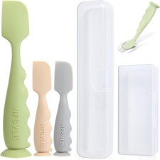 Baby Diaper Cream Spatula with Case-1 Large 2 Mini Butt Paste Spatula with 2