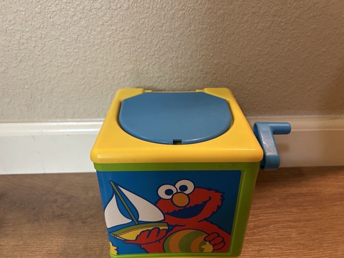 RARE VINTAGE SESAME STREET ELMO MUSIC JACK IN THE BOX 1994 BROKEN