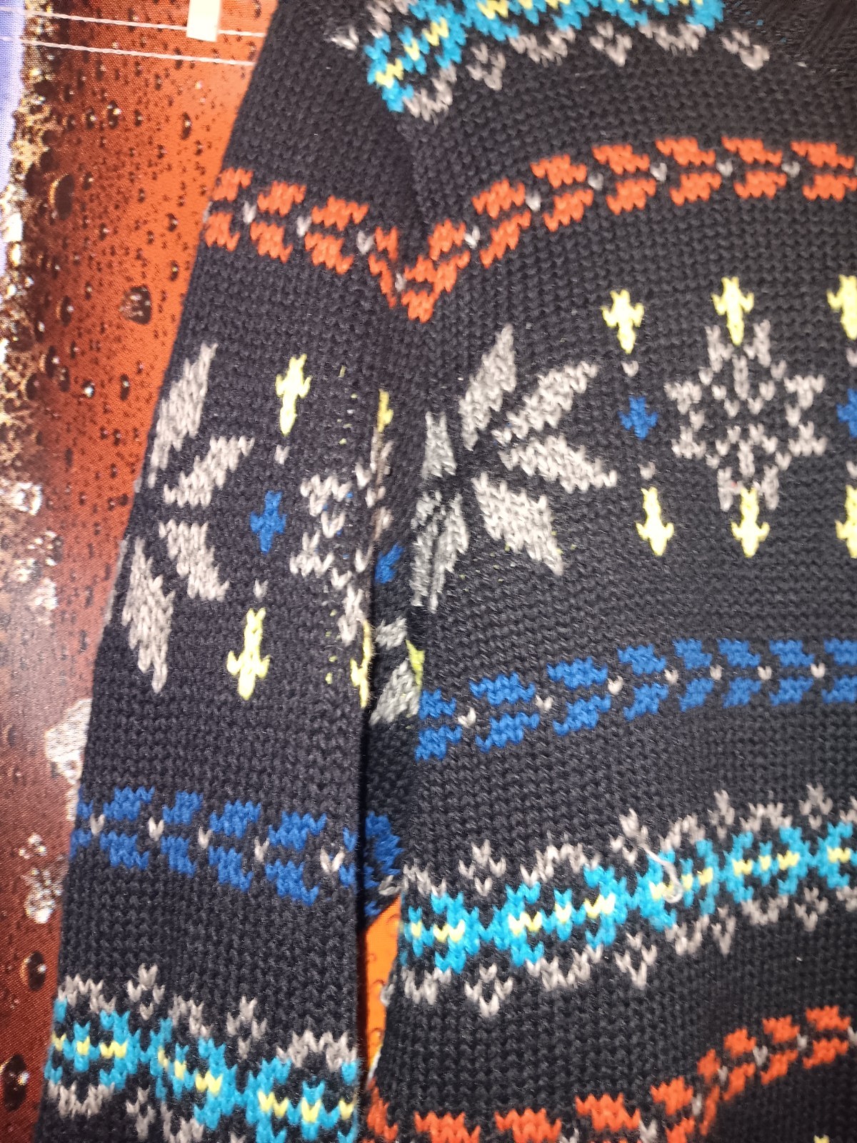 American Eagle Mens Medium Patterned Sweater Long… - image 7