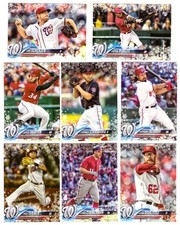 2018 Topps Walmart Holiday Snowflake - WASHINGTON NATIONALS Team set 