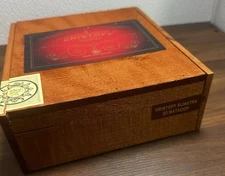 KRISTOFF EMPTY WOOD CIGAR BOX 8.2" x 7.2" x 2.8"