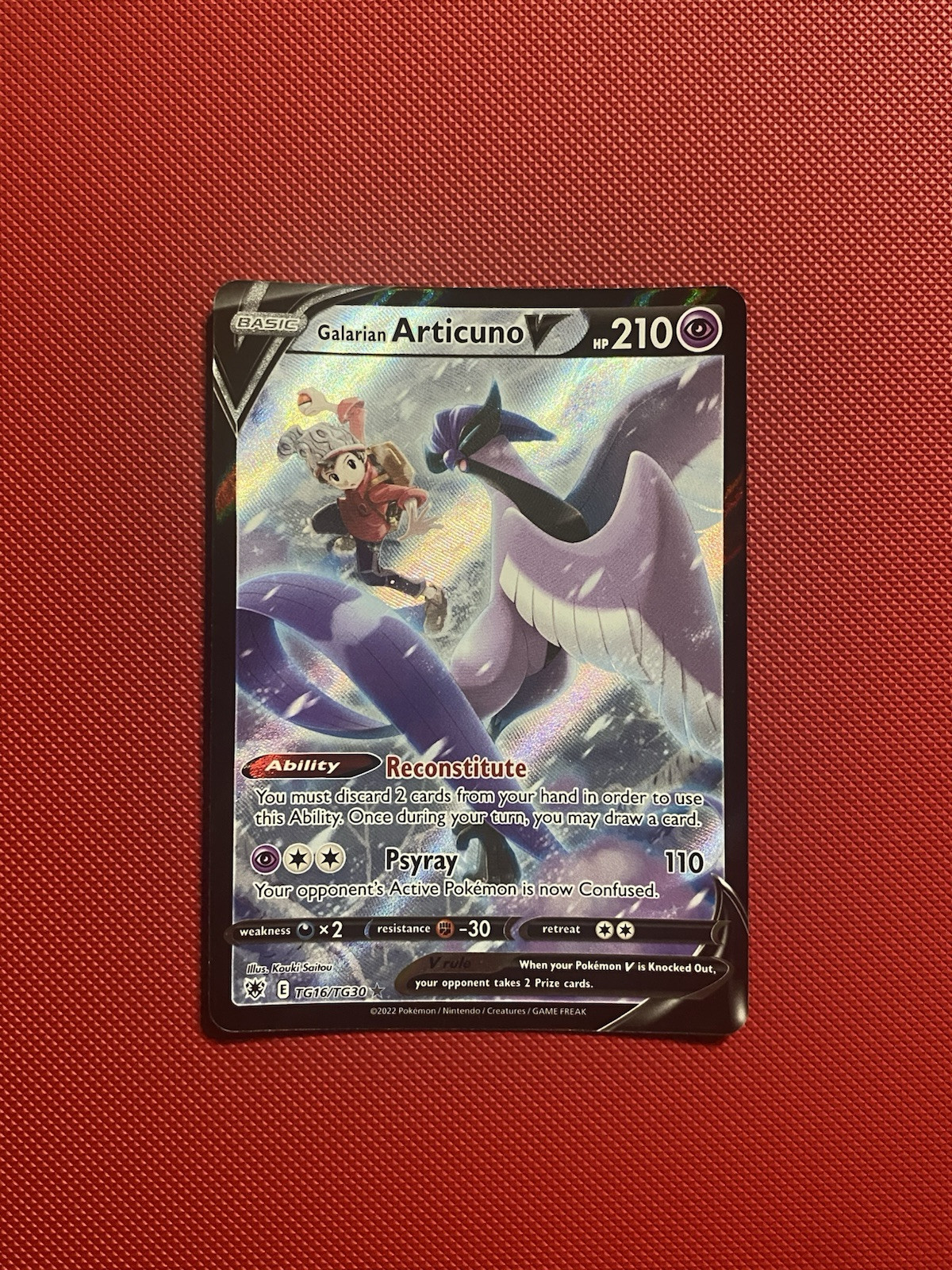 Pokemon Card TCG Galarian Articuno V TG16/TG30 Astral Radiance Trainer Gallery
