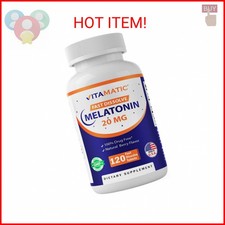 Vitamatic Melatonin 20mg for Sleep Support Vegetarian, Non-GMO, Gluten Free