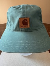 Carhartt Hat Adjustable Green Brown Logo Workwear Casual Outdoors Dad Cap