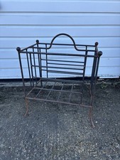 Vintage Metall Scheitholzhalter Kamin Holzkorb rustikal Kaminholzregal