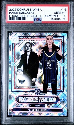 Paige Bueckers [Diamond] #16 2025 Panini Donruss WNBA Franchise Features card