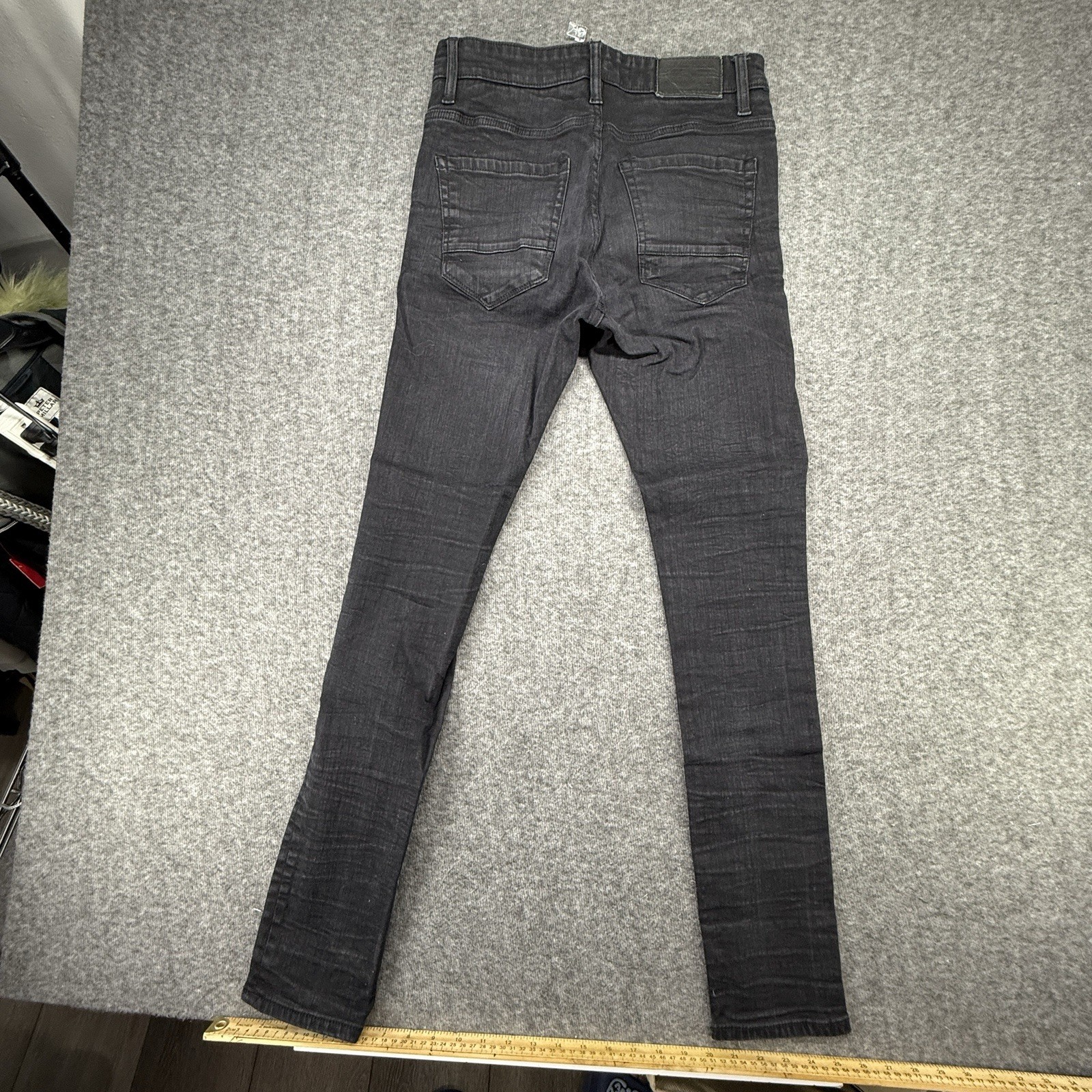 JORDAN CRAIG Mens Skinny Jeans Black Size 30x32 Stretch Sean Denim Casual