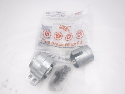 Bullet Fence Systems 2-7/8''Post x 2-3/8'' Rail HN Pipe Brace Fence Kit 10422155