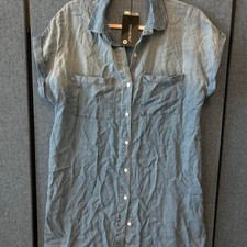 Women's Blue and Grey Dress