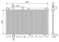 Valeo KüHler WasserküHler MotorküHler 658 X 375 Х 16 FüR Honda S2000 AP