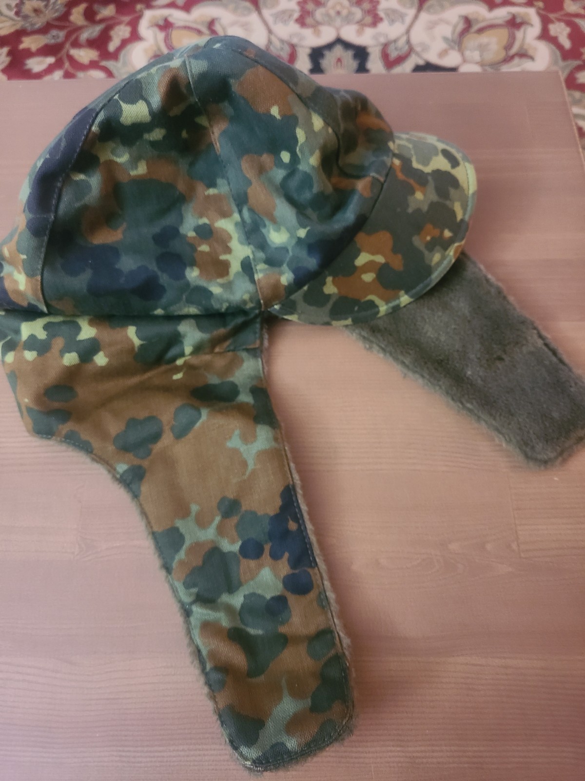 German Army Bundeswehr Winter Cap Flecktarn Camo - NEW European Military Surplus